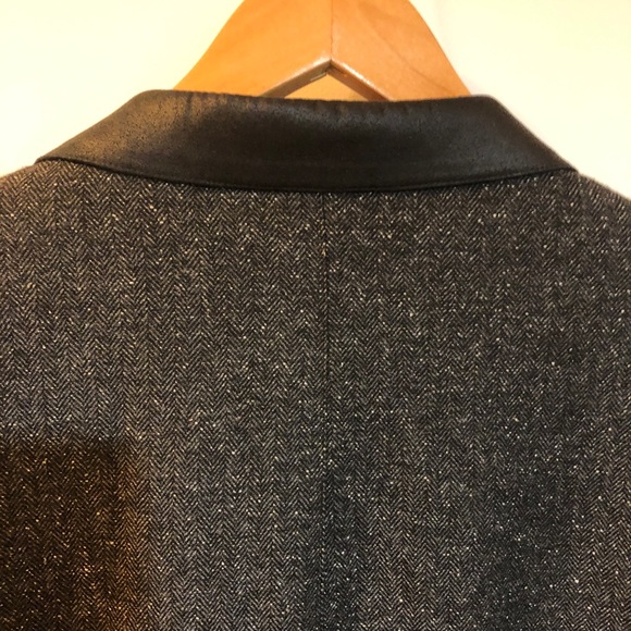 Andrew Marc Leather and wool sport coat